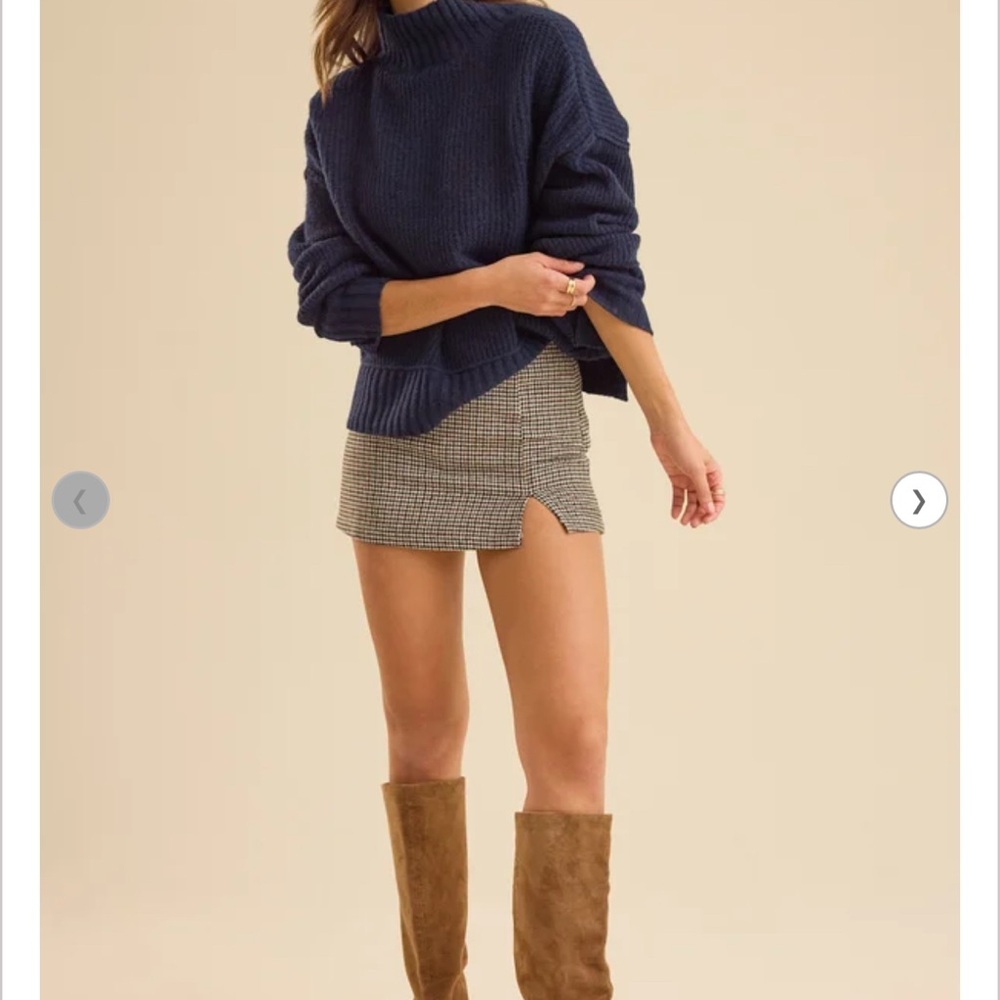 Altar'd State Mini Skirt in Black and White